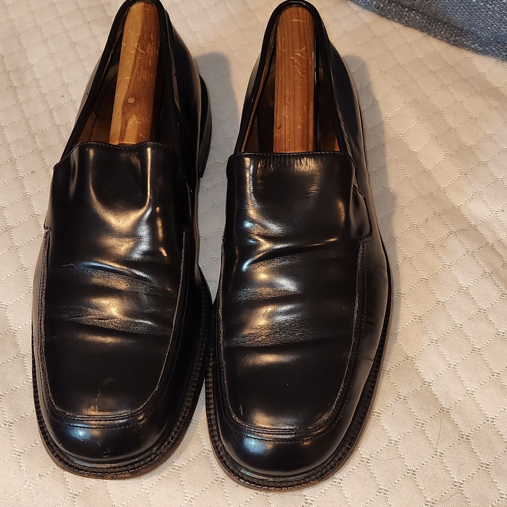 Coach Black Leather Men's Slip-On Loafers